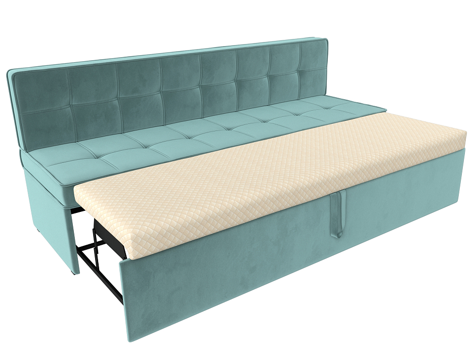 Диван кухонный прямой Техас (seven 113 бирюзовый)