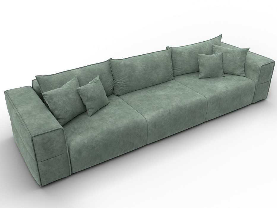Диван прямой Лига-058 НПБ Лонг (brut 08 зеленый)