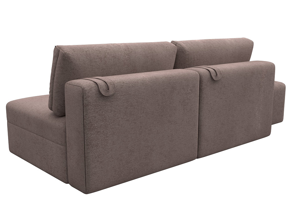 Диван прямой модульный с пуфом Лига-060 НПБ (tower 05 бежевый)