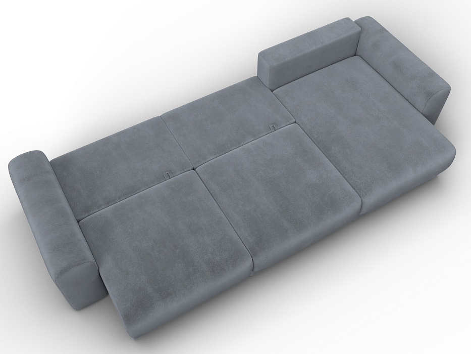 Диван угловой Лига-056 НПБ Лонг угол универсальный (tower 10 серый)