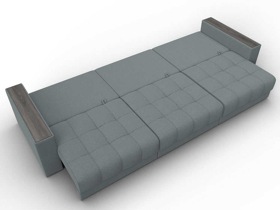 Диван прямой с декором Лига-049 НПБ Лонг (амур 07 серый)