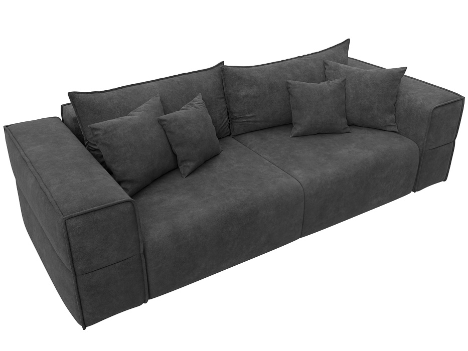 Диван прямой Лига-058 НПБ (brut 16 темно-серый)