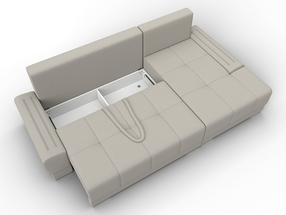 Диван угловой Лига-119 угол правый (амур 02 бежевый)