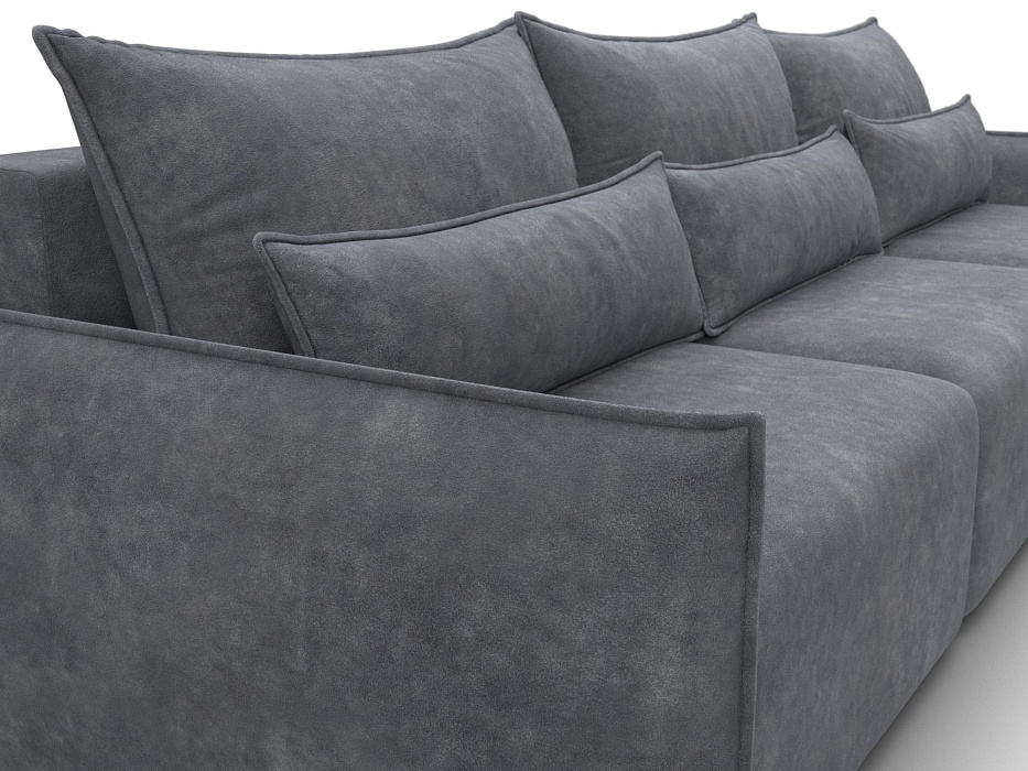 Диван прямой Лига-051 НПБ Лонг (brut 16 темно-серый)