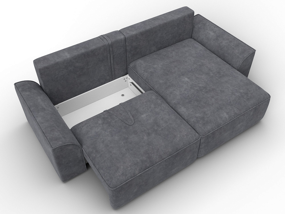 Диван угловой Лига-048 НПБ (brut 16 темно-серый)