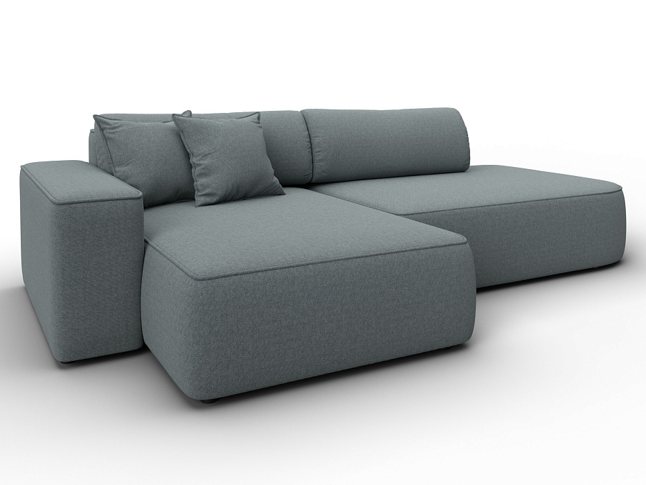 Диван угловой Лига-065 БП угол левый (амур 07 серый)