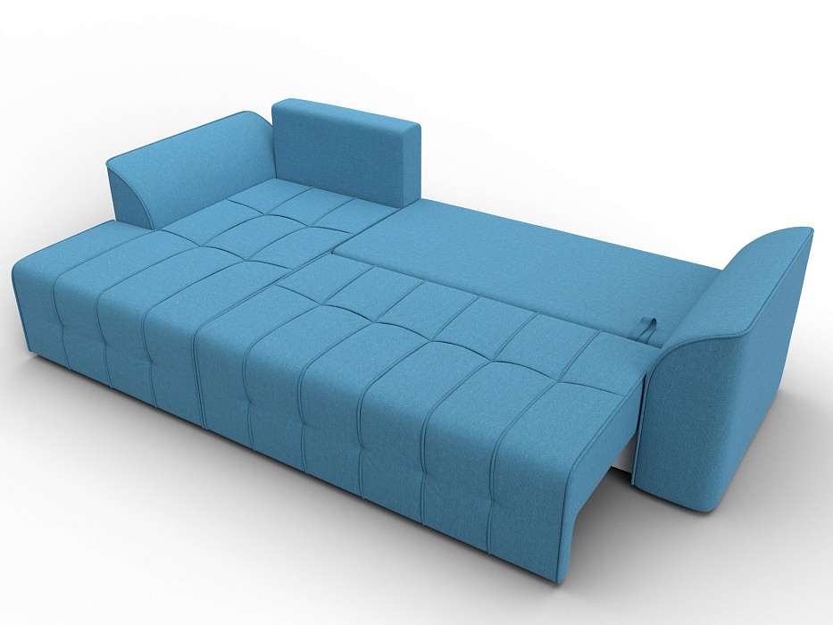 Диван угловой Лига-113 угол левый (амур 10 голубой)