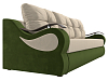 Прямой диван Меркурий еврокнижка (бежевый\зеленый цвет)