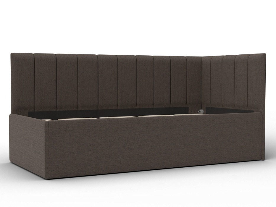 Кровать односпальная Лига-128 (90) (амур 05 коричневый)