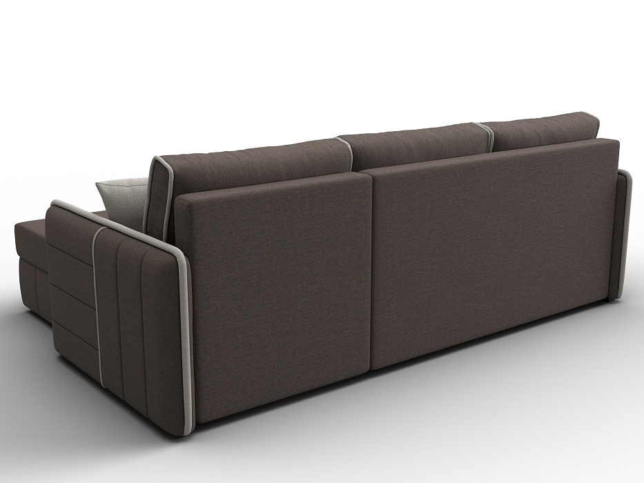 Диван угловой Лига-078 угол универсальный (амур 05 коричневый;амур 02 бежевый)