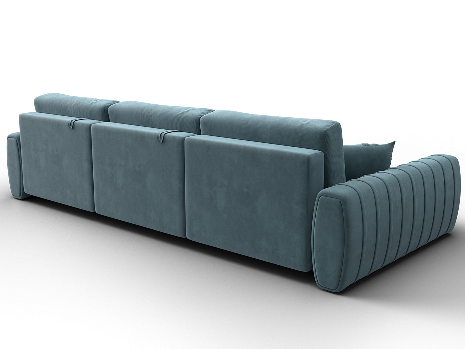 Диван угловой Лига-057 НПБ Лонг угол левый (seven 113 бирюзовый)