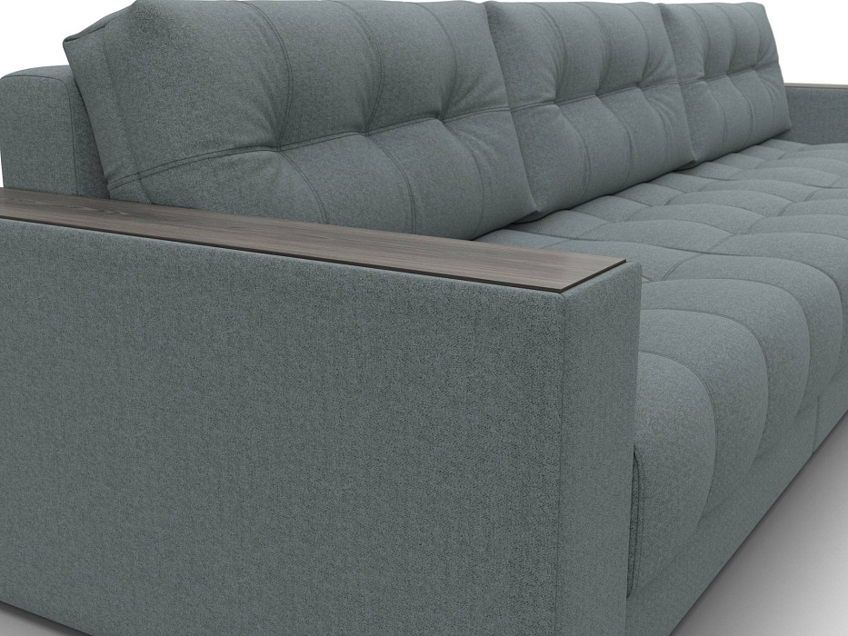 Диван прямой с декором Лига-049 НПБ Лонг (амур 07 серый)