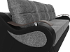 Прямой диван Меркурий еврокнижка (серый\черный цвет)