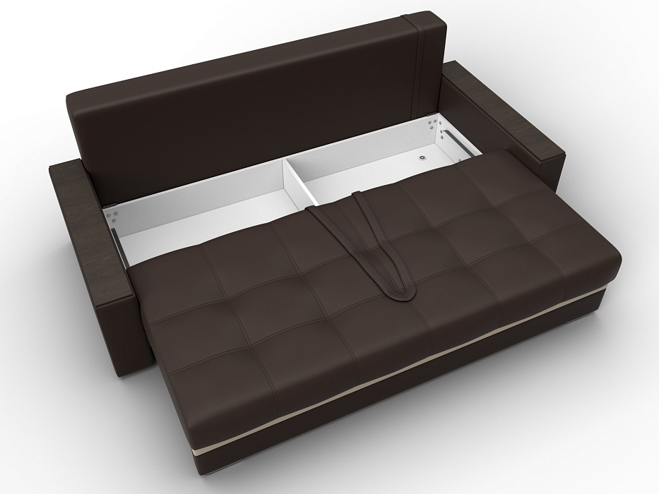 Диван прямой с декором Лига-096 НПБ фото в интернет-магазине Лига Диванов