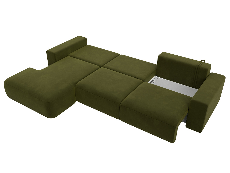 Диван угловой Лига-036 НПБ Классик Лонг левый угол (зеленый)