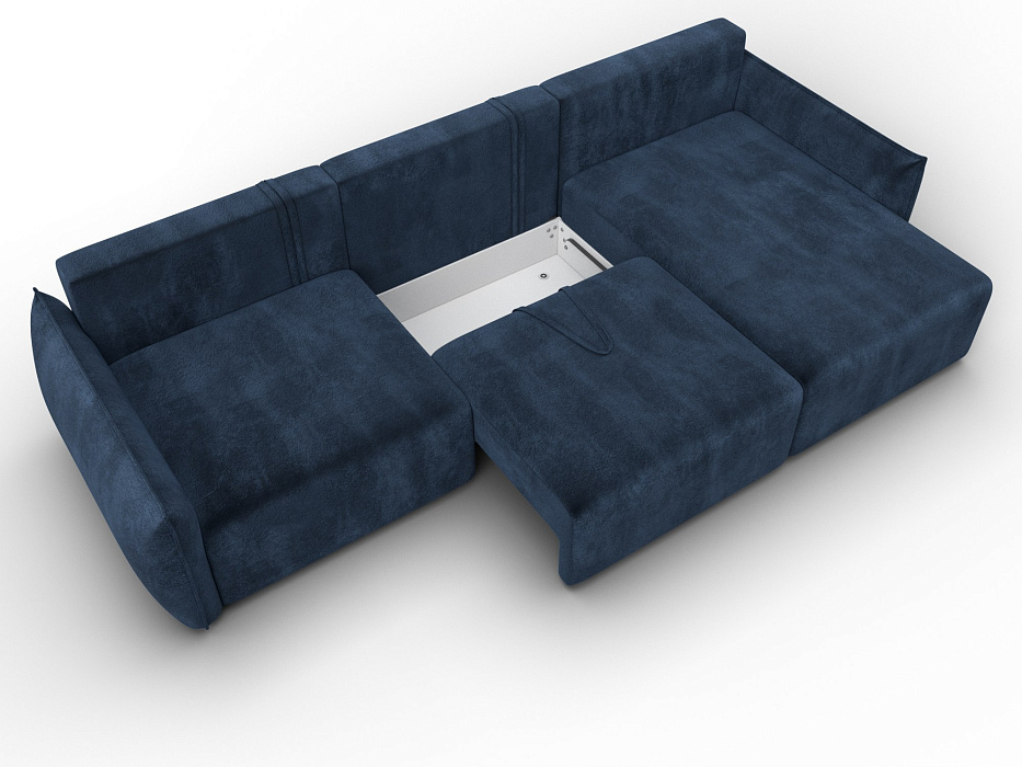 Диван угловой Лига-051 НПБ Лонг угол универсальный (tower 13 синий)