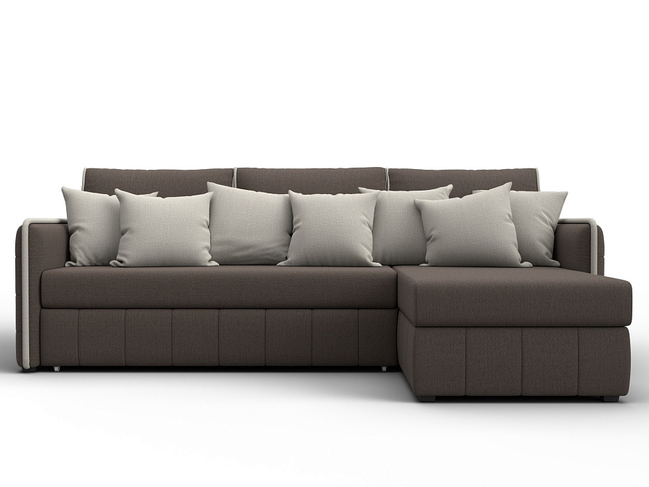 Диван угловой Лига-078 угол универсальный (амур 05 коричневый;амур 02 бежевый)