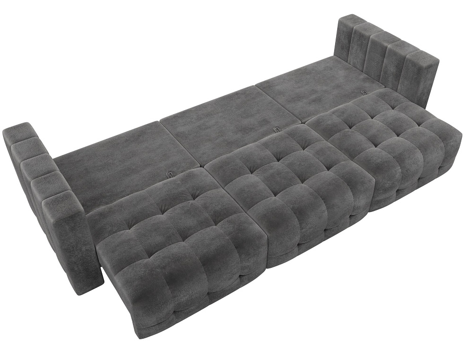 Диван прямой Лига-052 НПБ Лонг (tower 10 серый)