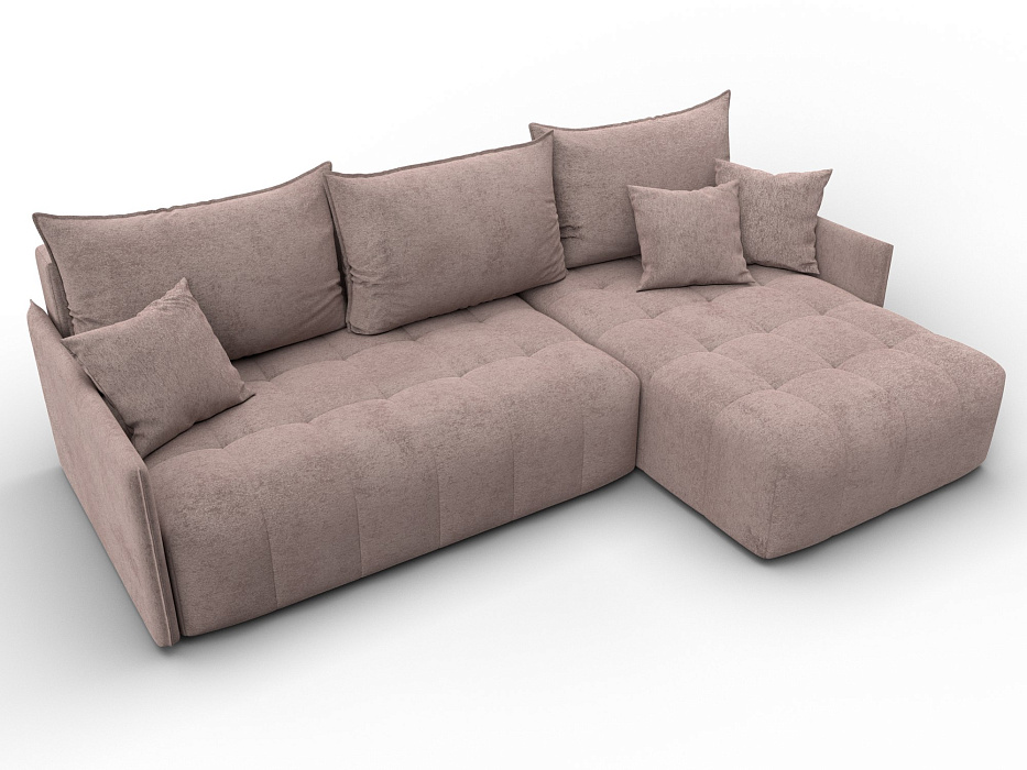 Диван угловой Лига-054 НПБ угол универсальный (tower 05 бежевый)