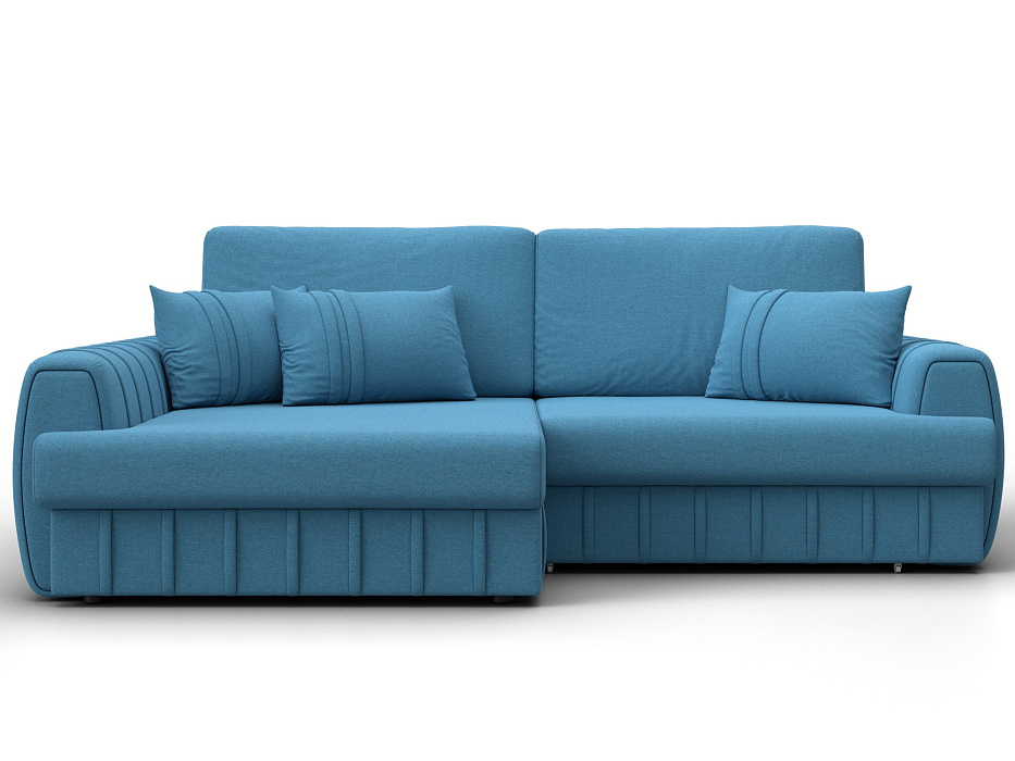 Диван угловой Лига-057 НПБ угол левый (амур 10 голубой)