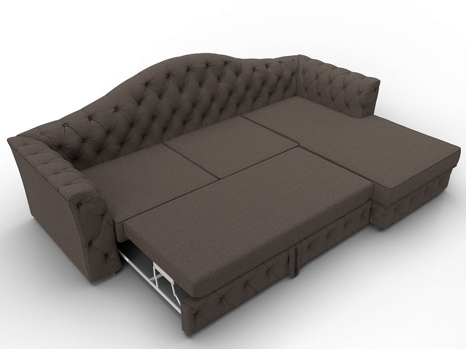 Диван угловой Артис правый угол (амур 05 коричневый)