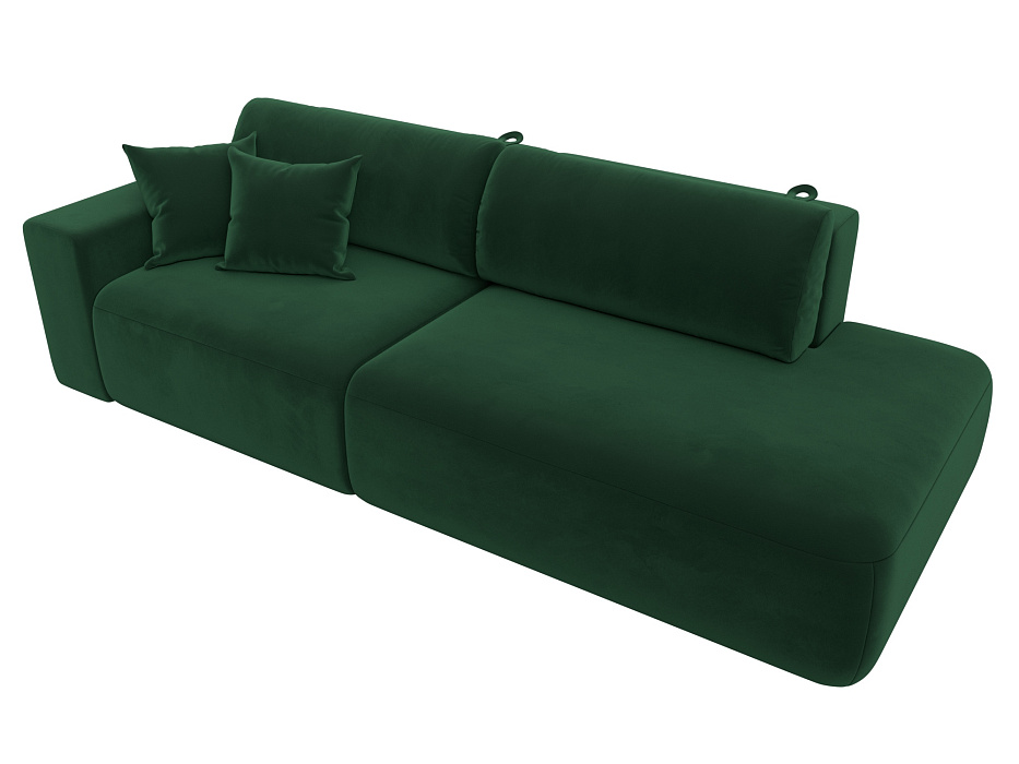 Диван прямой Лига-036 НПБ Модерн подлокотник слева (seven 626 зеленый)