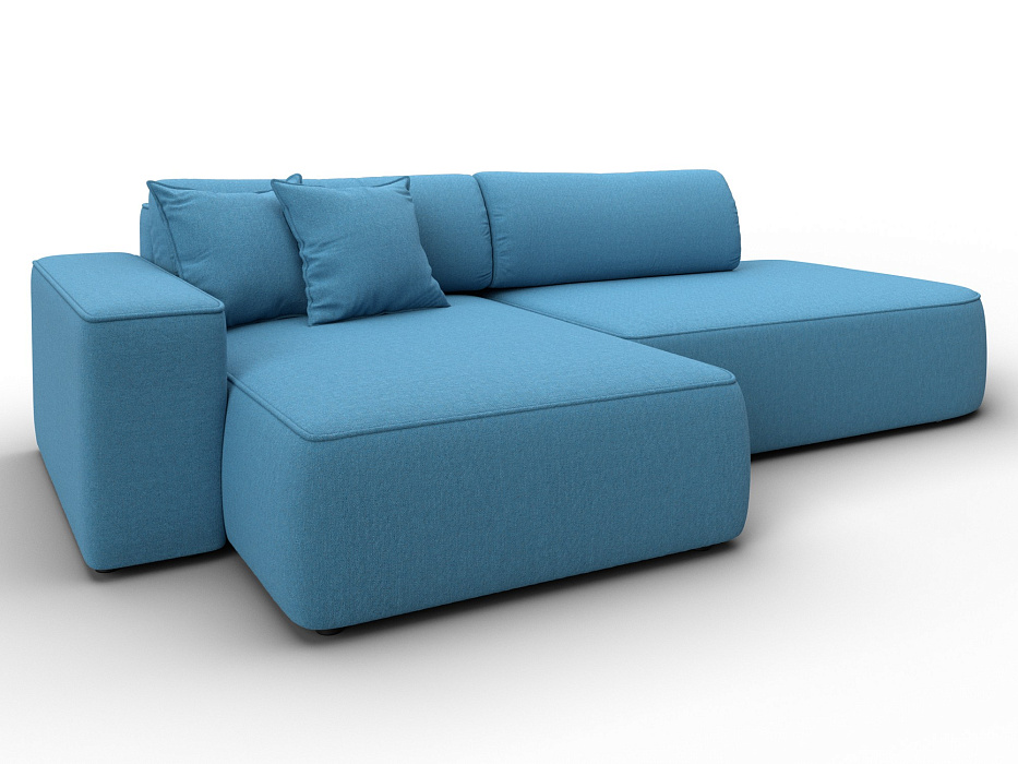 Диван угловой Лига-065 БП угол левый (амур 10 голубой)