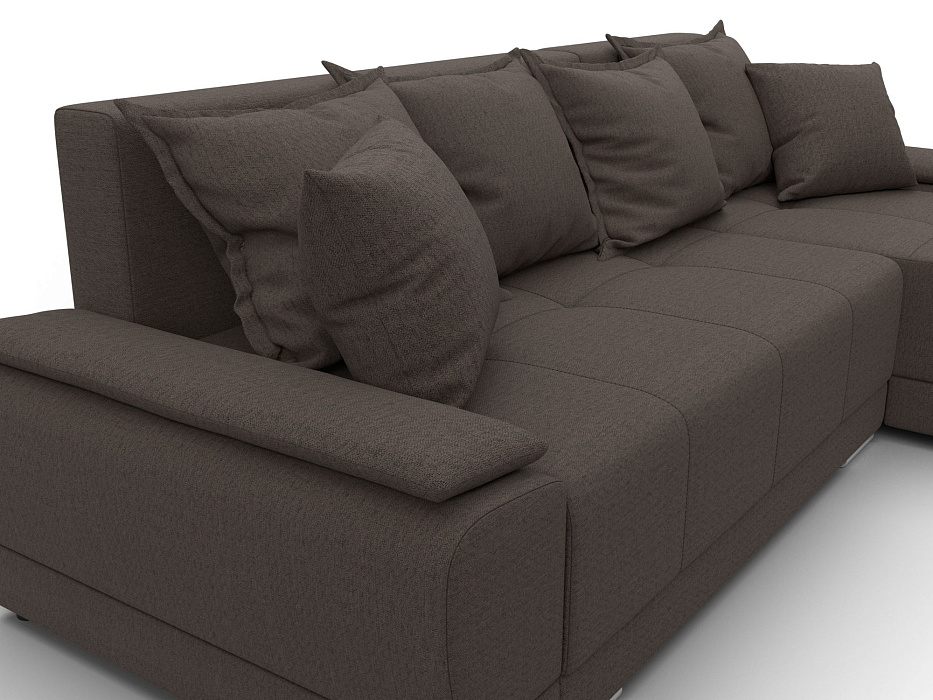 Диван угловой Лига-119 угол правый (амур 05 коричневый)