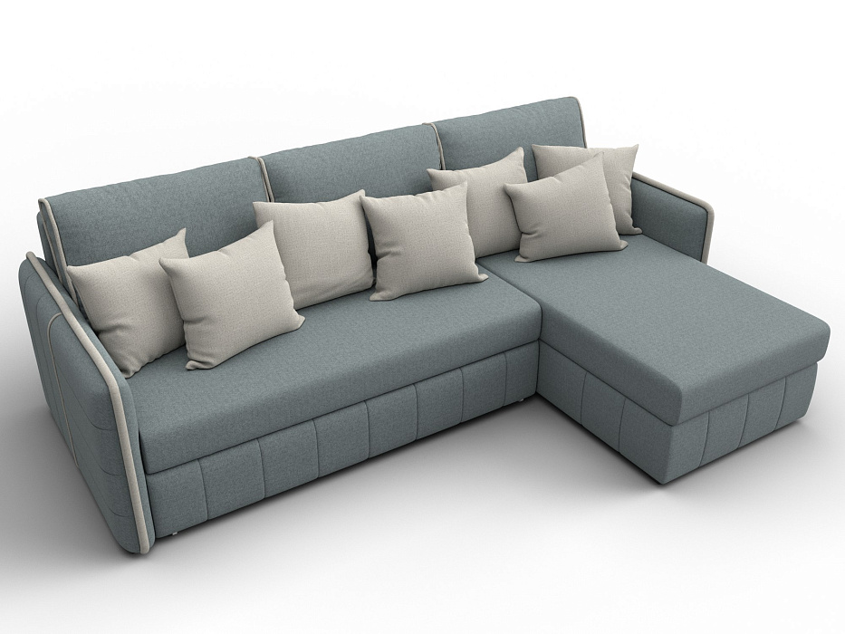 Диван угловой Лига-078 угол универсальный (амур 07 серый;амур 02 бежевый)