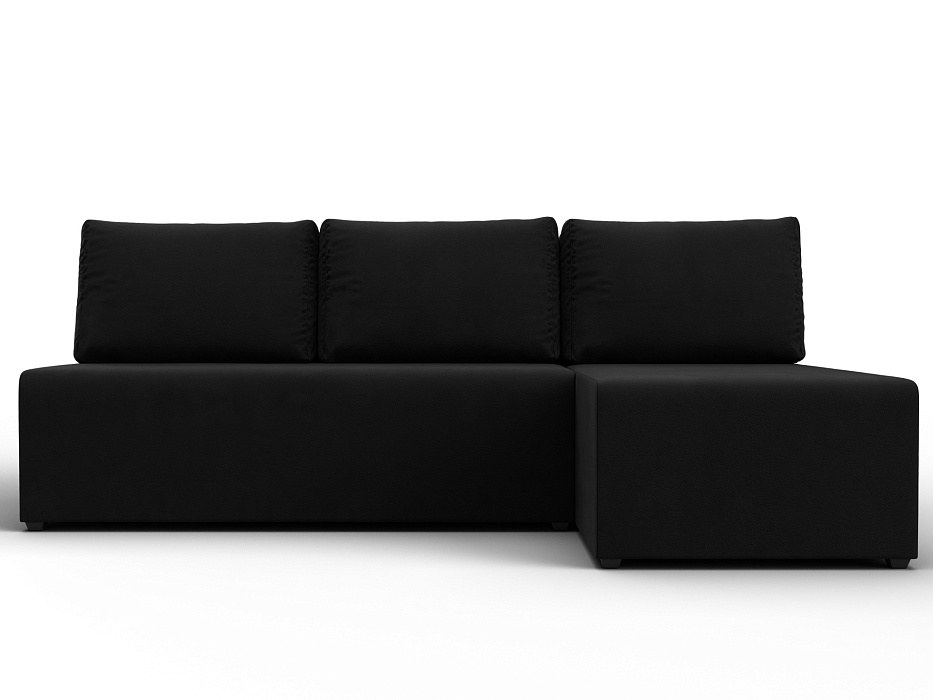 Диван угловой Поло правый угол (черный)