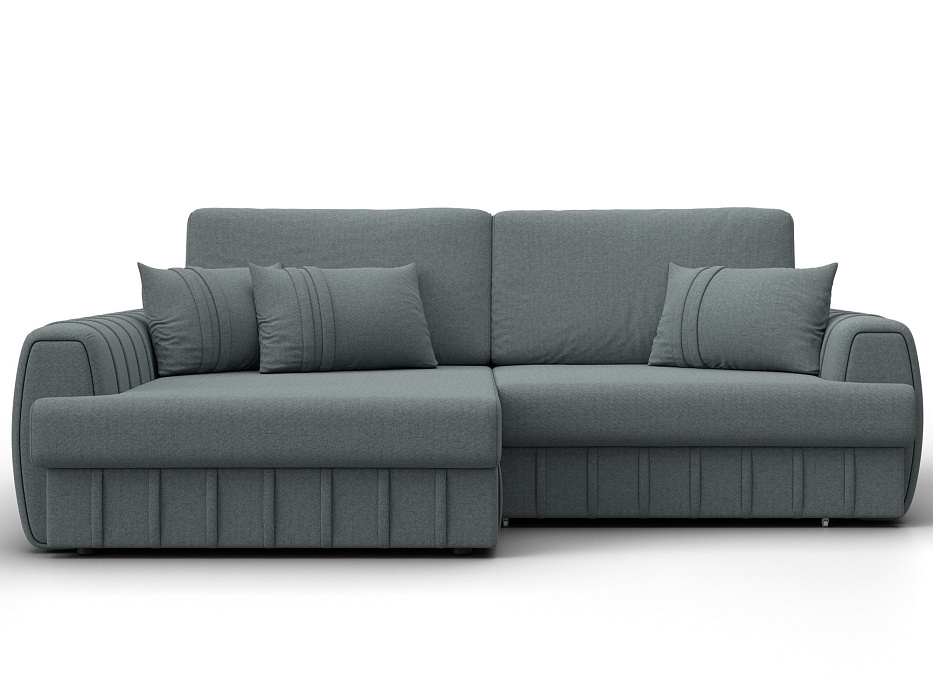 Диван угловой Лига-057 НПБ угол левый (амур 07 серый)