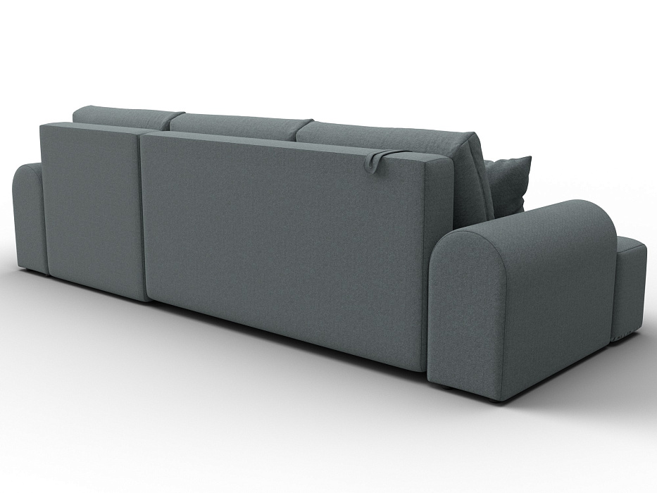 Диван угловой Лига-080 угол правый (амур 07 серый)