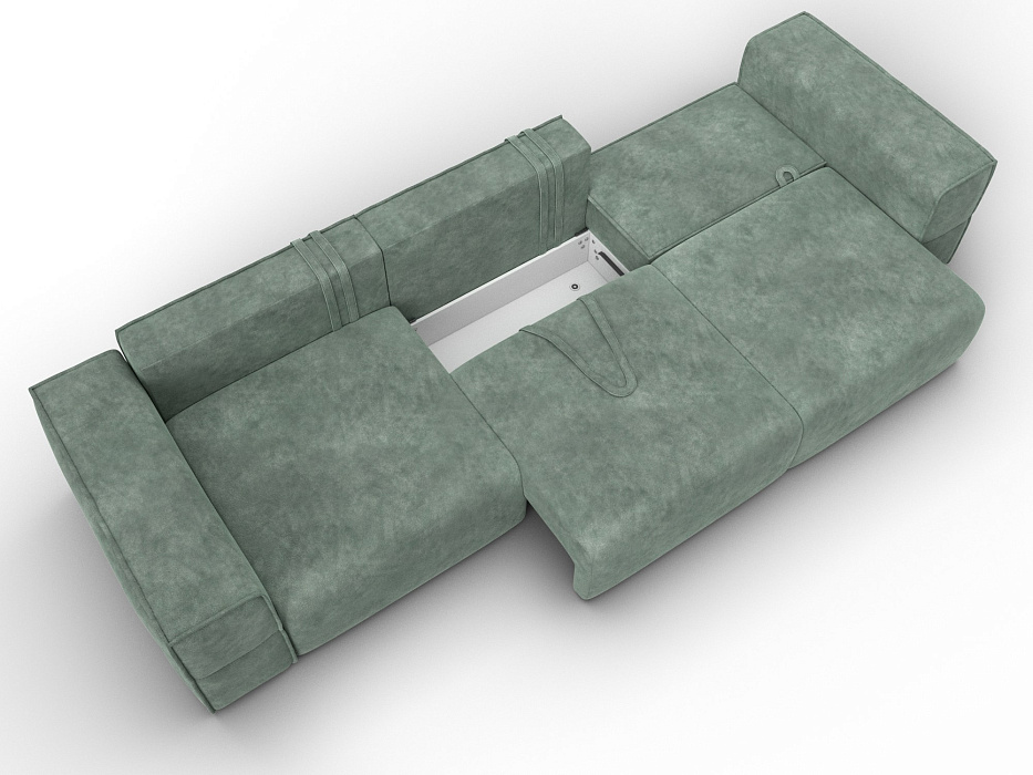 Диван прямой Лига-058 НПБ Лонг (brut 08 зеленый)