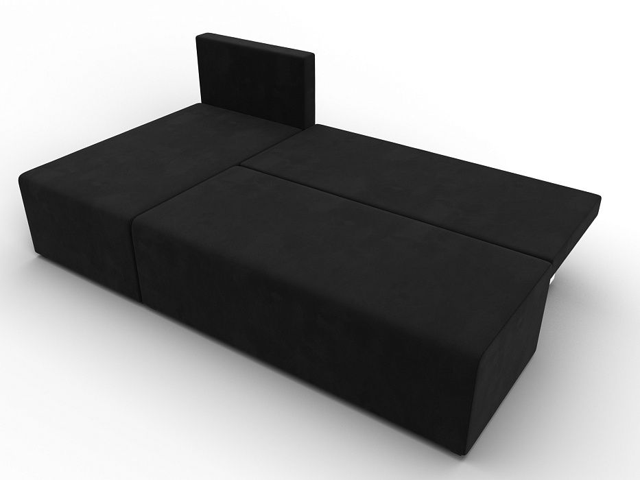 Диван угловой Поло левый угол (черный)