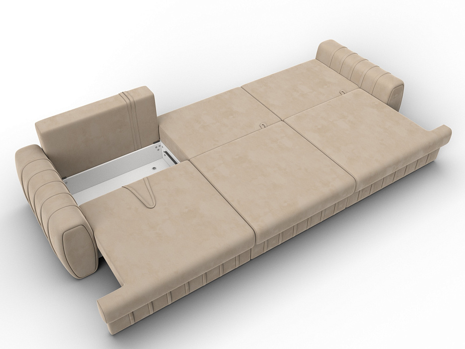 Диван прямой Лига-057 НПБ Лонг (seven 729 бежевый)