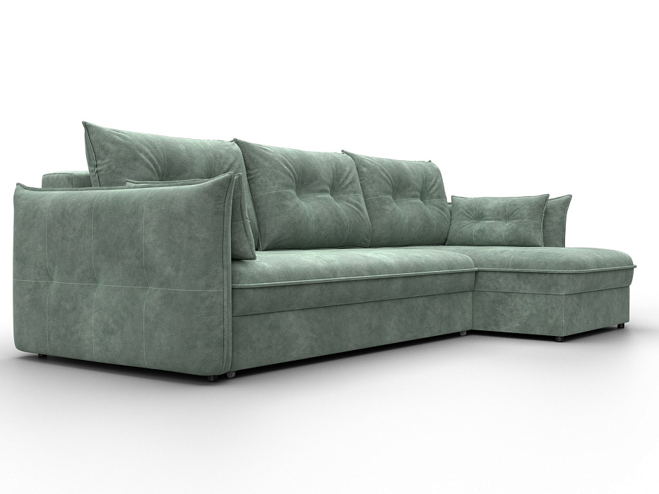 Диван угловой Лига-100 НПБ угол универсальный (brut 08 зеленый)