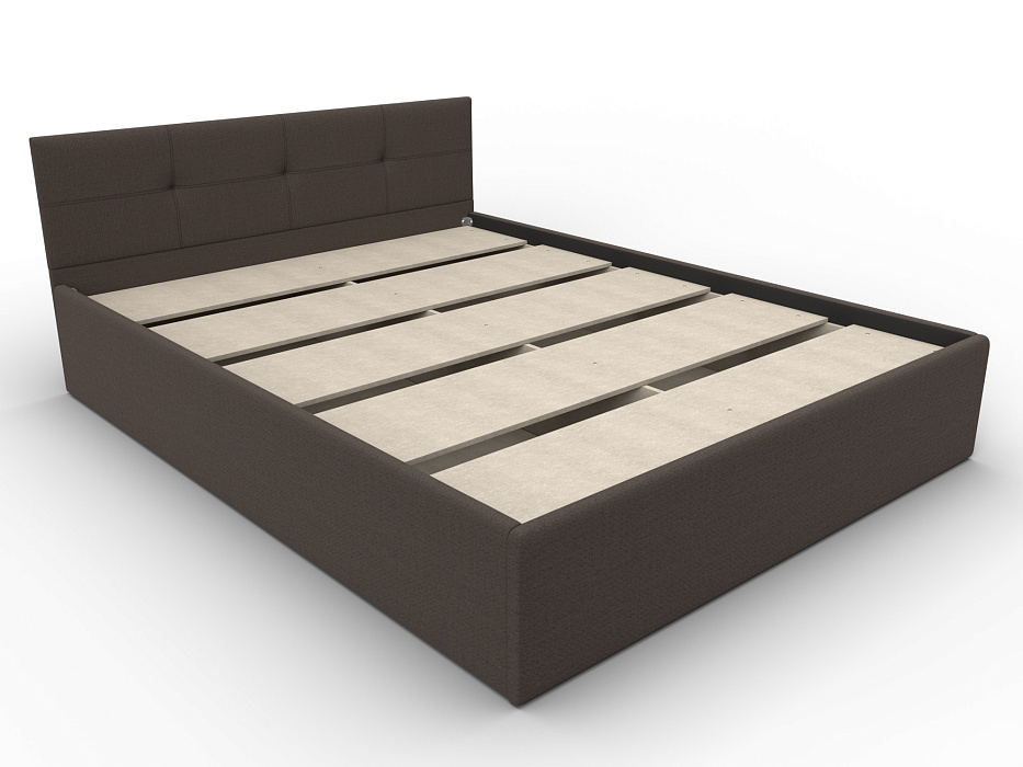 Кровать двухспальная Лига-127 (160) (амур 05 коричневый)