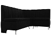 Кухонный угловой диван Кантри правый угол (черный)