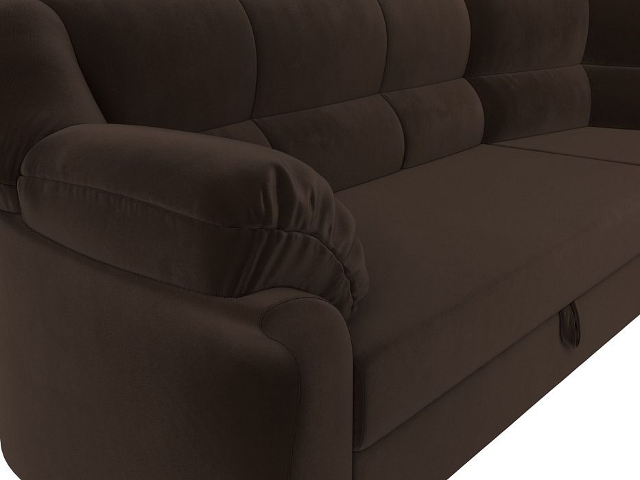 Диван угловой Карнелла правый угол (коричневый)