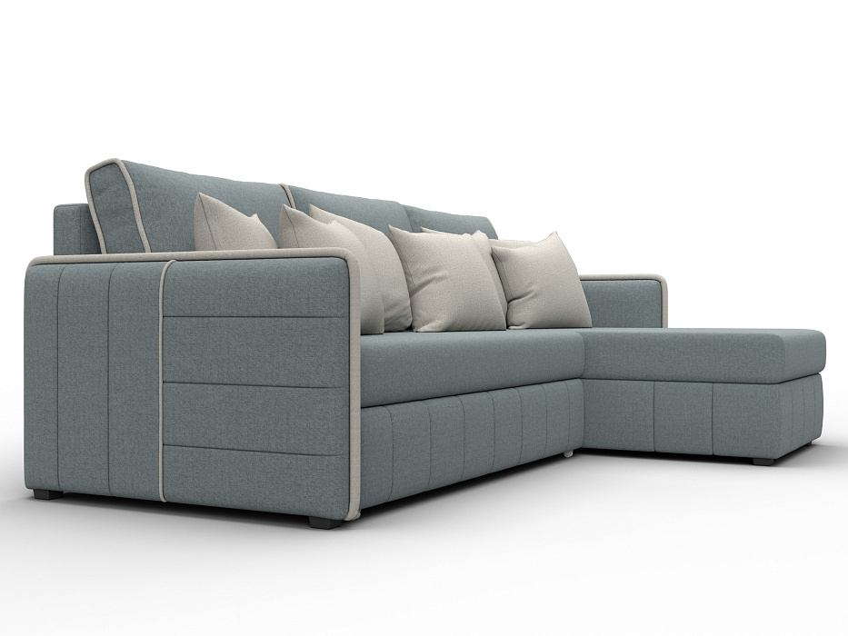 Диван угловой Лига-078 угол универсальный (амур 07 серый;амур 02 бежевый)