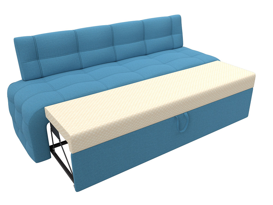 Диван кухонный прямой Люксор (амур 10 голубой)