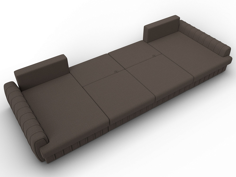 Диван П-образный Лига-057 НПБ Лонг (амур 05 коричневый)