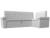 Кухонный угловой диван Деметра правый угол (белый)