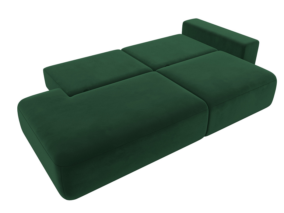 Диван прямой Лига-036 НПБ Модерн подлокотник справа (seven 626 зеленый)