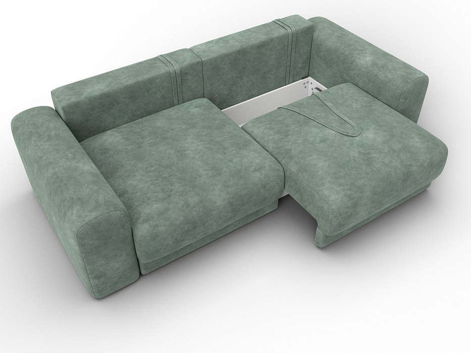 Диван прямой Лига-056 НПБ (brut 08 зеленый)