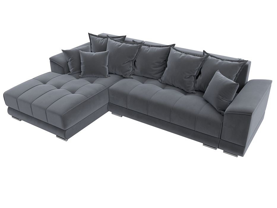 Диван угловой НордСтар левый угол (seven 17 серый)