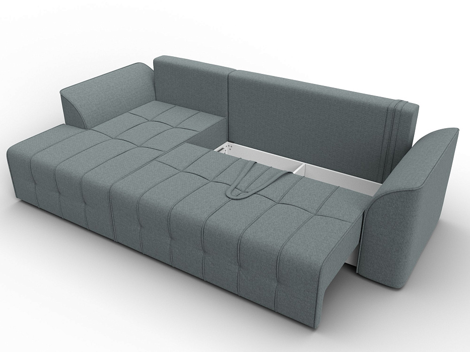 Диван угловой Лига-113 угол левый (амур 07 серый)