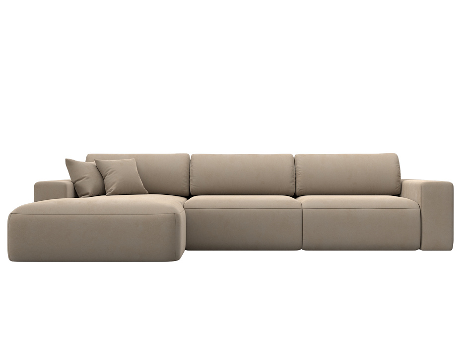 Диван угловой Лига-036 НПБ Классик Лонг левый угол (seven 729 бежевый)