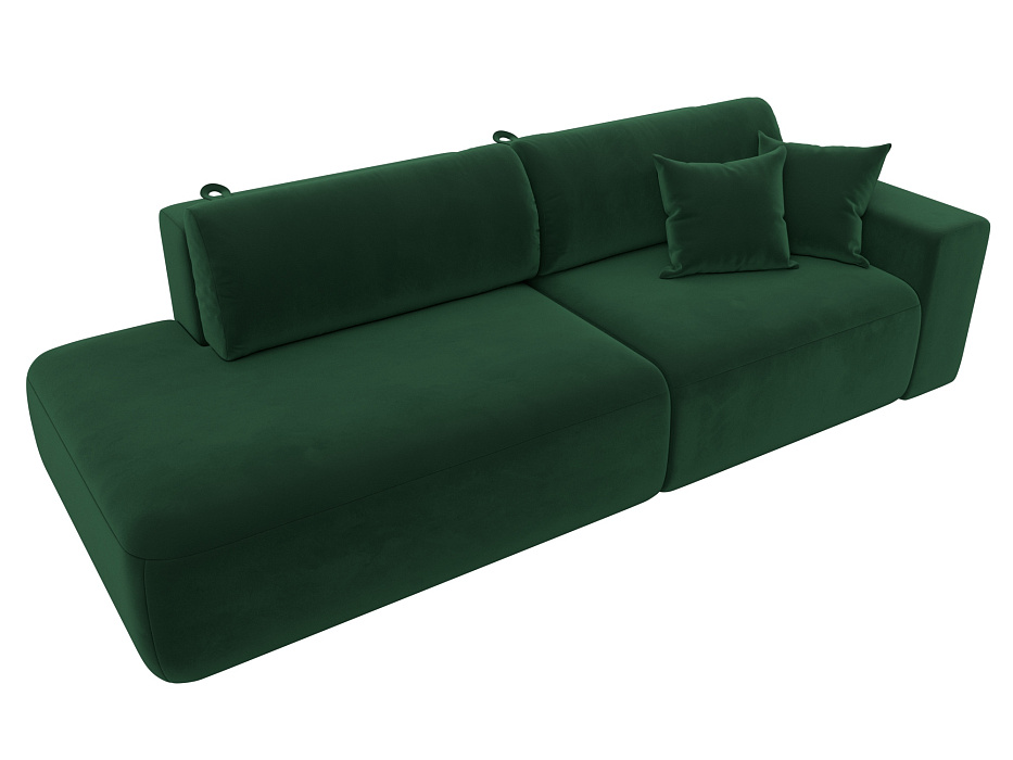 Диван прямой Лига-036 НПБ Модерн подлокотник справа (seven 626 зеленый)