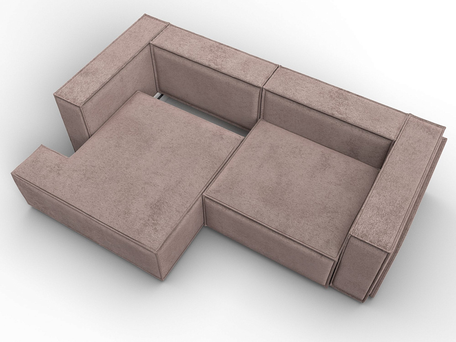 Диван угловой Лига-061 угол левый (tower 05 бежевый)